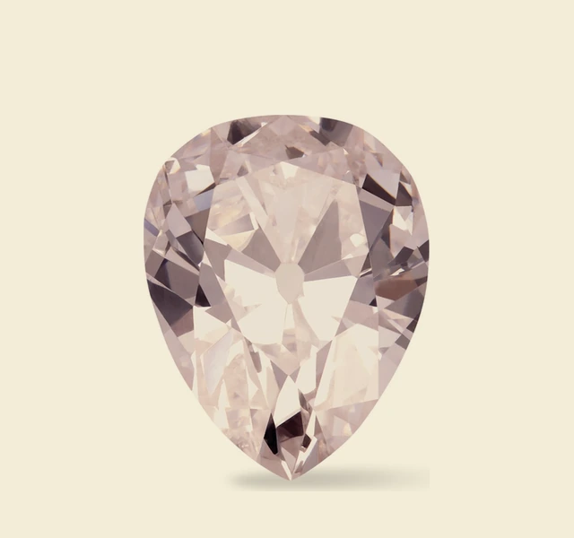 Diamant rose naturel de taille poire